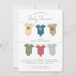 Sesamstraße-Freunde-Body-Babyparty Einladung