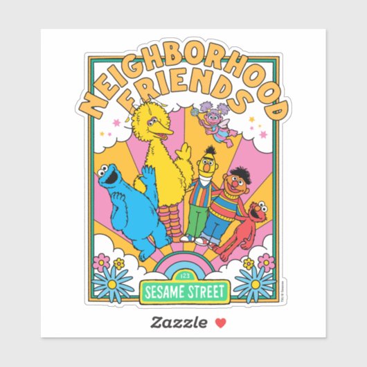 Sesamstraße | Freunde der Nachbarschaft Aufkleber (Blatt)