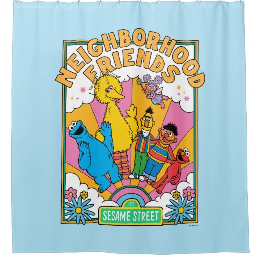 Sesamstraße | Freunde der Nachbarschaft Duschvorhang (Vorderseite)