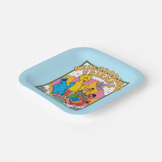 Sesamstraße | Freunde der Nachbarschaft Pappteller (Gewinkelt)