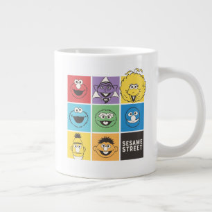 Sesamstraße Freunde Farbblöcke Jumbo-Tasse