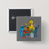 Sesamstraße‑Freunde winken Button (Vorne & Hinten)