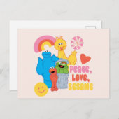 Sesamstraße | Frieden, Liebe, Sesam Postkarte (Vorne/Hinten)
