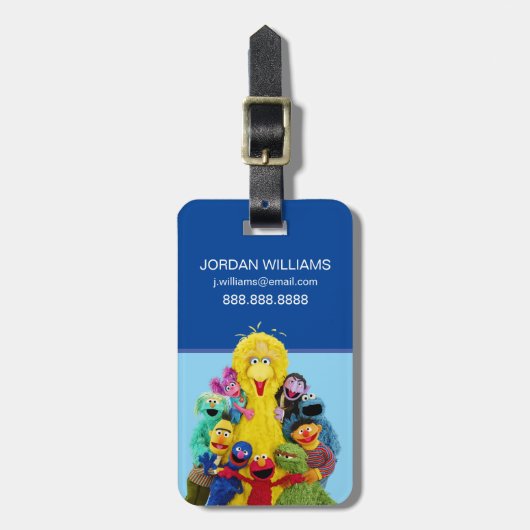 Sesamstraße | Fun Farbiges Portrait Gepäckanhänger (Vorderseite vertikal)