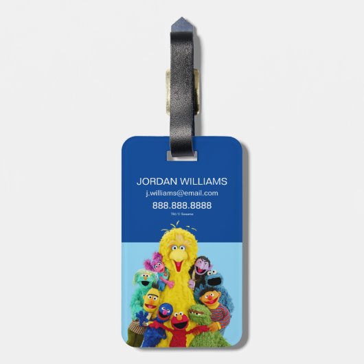 Sesamstraße | Fun Farbiges Portrait Gepäckanhänger (Rückseite vertikal)