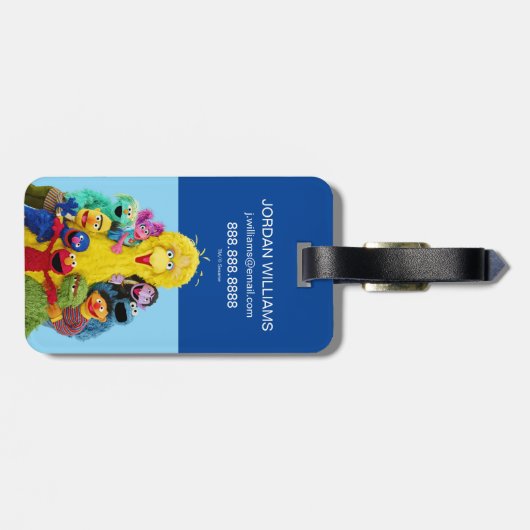 Sesamstraße | Fun Farbiges Portrait Gepäckanhänger (Rückseite horizontal)