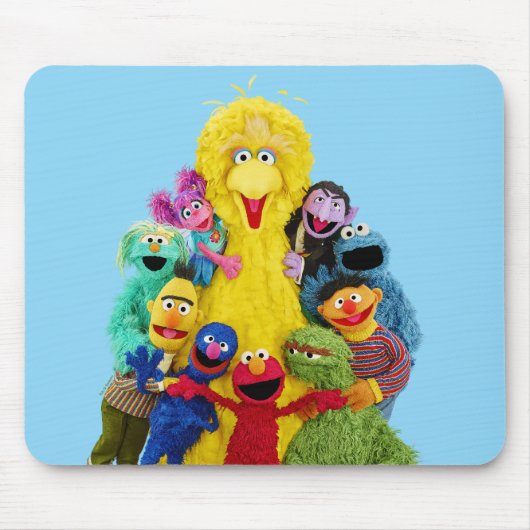 Sesamstraße | Fun Farbiges Portrait Mousepad (Vorne)