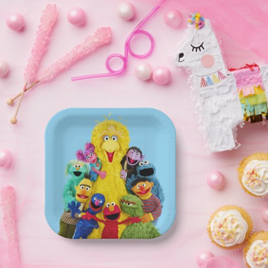Sesamstraße | Fun Farbiges Portrait Pappteller (Party)