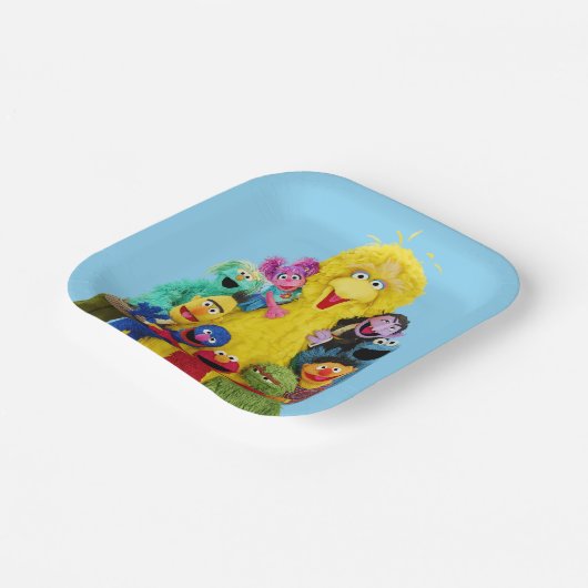 Sesamstraße | Fun Farbiges Portrait Pappteller (Gewinkelt)