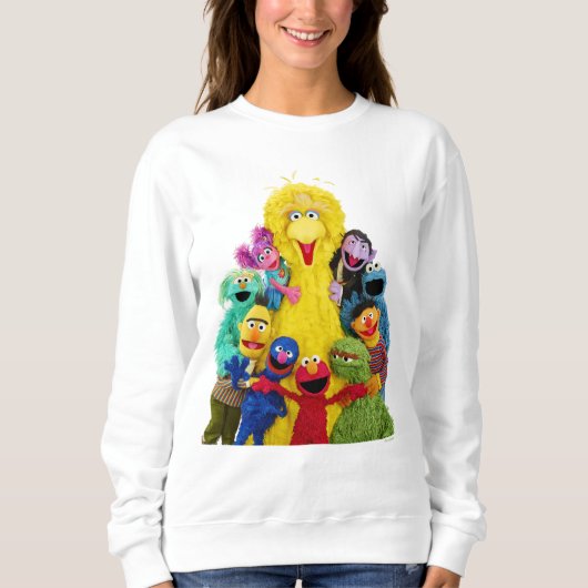 Sesamstraße | Fun Farbiges Portrait Sweatshirt (Vorderseite)
