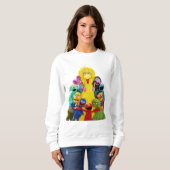 Sesamstraße | Fun Farbiges Portrait Sweatshirt (Vorne ganz)