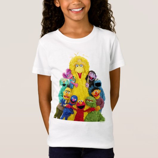 Sesamstraße | Fun Farbiges Portrait T-Shirt (Vorderseite)