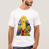 Sesamstraße | Fun Farbiges Portrait T-Shirt (Vorderseite)