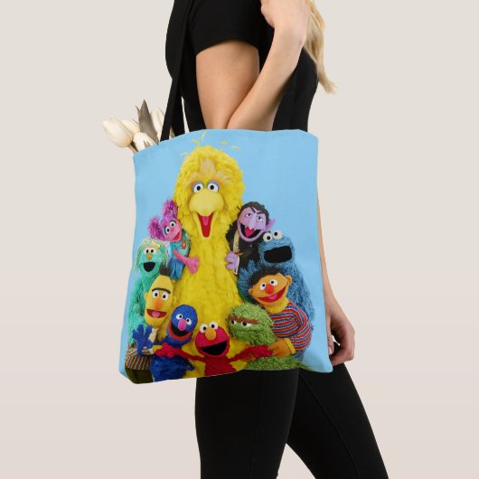 Sesamstraße | Fun Farbiges Portrait Tasche (Von Nahem)