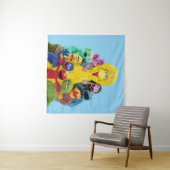 Sesamstraße | Fun Farbiges Portrait Wandteppich (Beispiel (Horizontal))