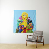 Sesamstraße | Fun Farbiges Portrait Wandteppich (Beispiel)