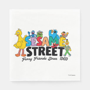 Sesamstraße   Furry Friends seit 1969 Serviette