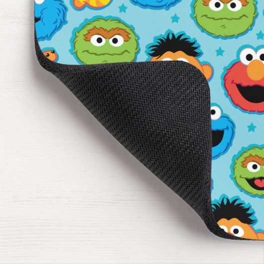 Sesamstraße gegenüber Muster in blau Mousepad (Ecke)