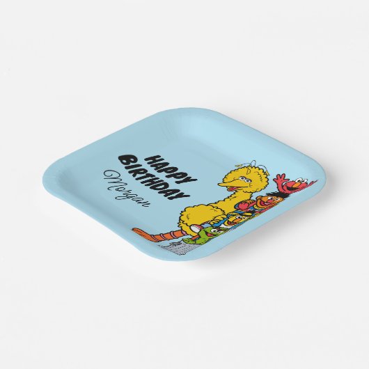 Sesamstraße | Glücklich zum Geburtstag Pals Pappteller (Gewinkelt)