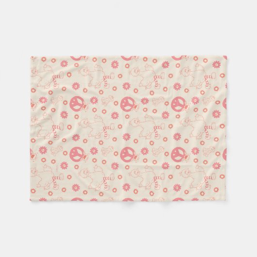 Sesamstraße | Good Vibes Pattern Fleecedecke (Vorderseite (Horizontal))