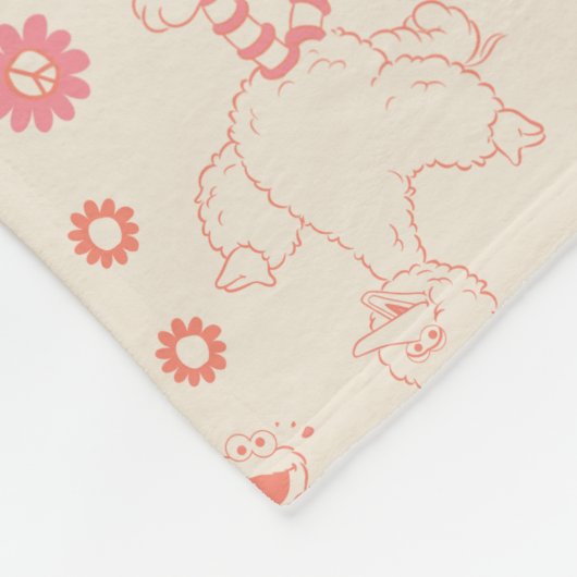 Sesamstraße | Good Vibes Pattern Fleecedecke (Ecke)