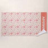 Sesamstraße | Good Vibes Pattern | Name hinzufügen Strandtuch (Vorderseite)