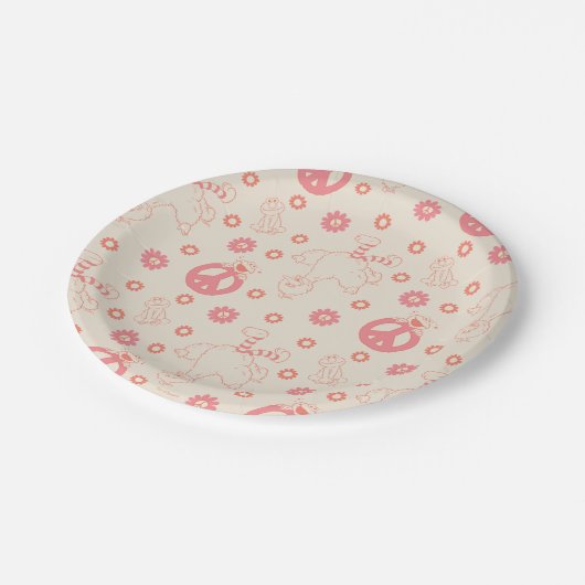 Sesamstraße | Good Vibes Pattern Pappteller (Schrägansicht)