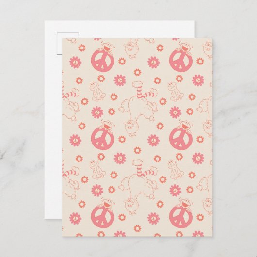 Sesamstraße | Good Vibes Pattern Postkarte (Vorne/Hinten)