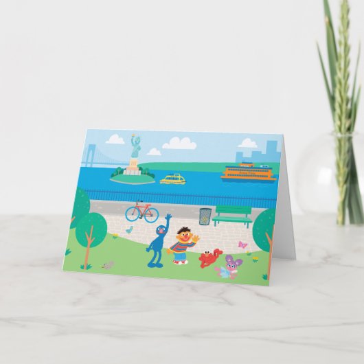 Sesamstraße | Governors Island Scene Karte (Vorderseite)