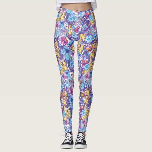 Sesamstraße | Groovy Dance Pattern Leggings (Vorderseite)