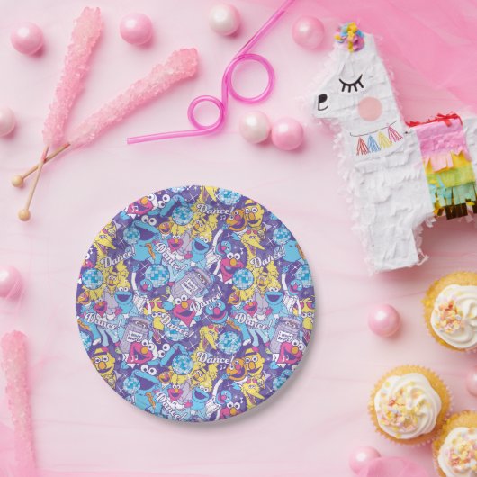 Sesamstraße | Groovy Dance Pattern Pappteller (Party)