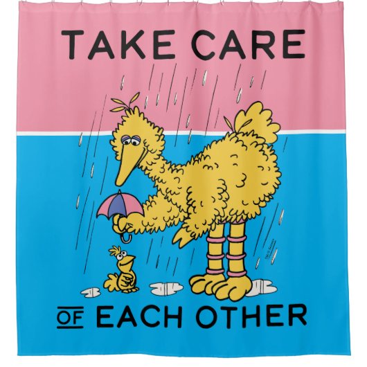 Sesamstraße | Große Vögel kümmern sich um einander Duschvorhang (Vorderseite)