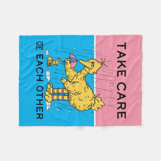 Sesamstraße | Große Vögel kümmern sich um einander Fleecedecke (Vorderseite (Horizontal))