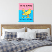 Sesamstraße | Große Vögel kümmern sich um einander Leinwanddruck (Insitu (Schlafzimmer))