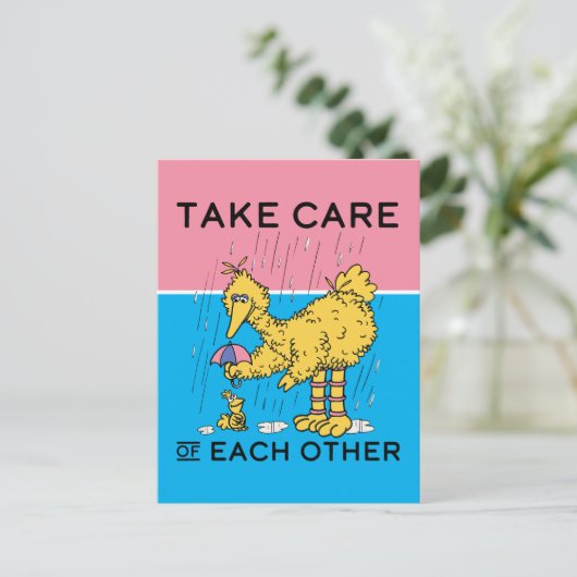 Sesamstraße | Große Vögel kümmern sich um einander Postkarte (Stehend Vorderseite)