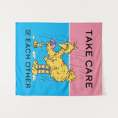 Sesamstraße | Große Vögel kümmern sich um einander Wandteppich (Vorderseite (Horizontal))