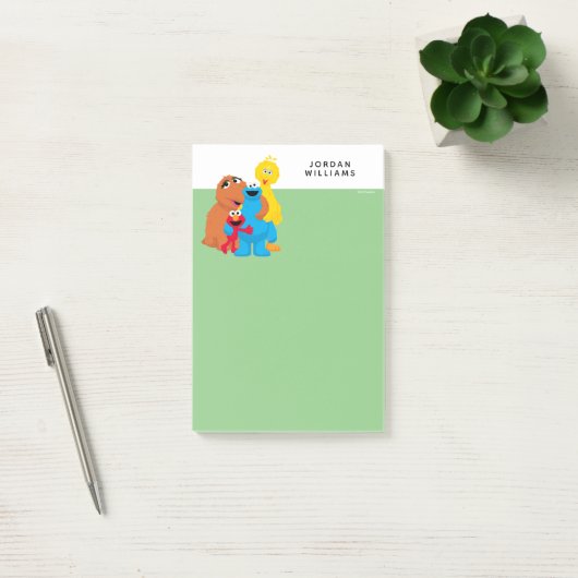 Sesamstraße | Group Hug | Name hinzufügen Post-it Klebezettel (Büro)