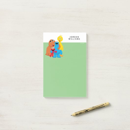 Sesamstraße | Group Hug | Name hinzufügen Post-it Klebezettel (Auf Schreibtisch)