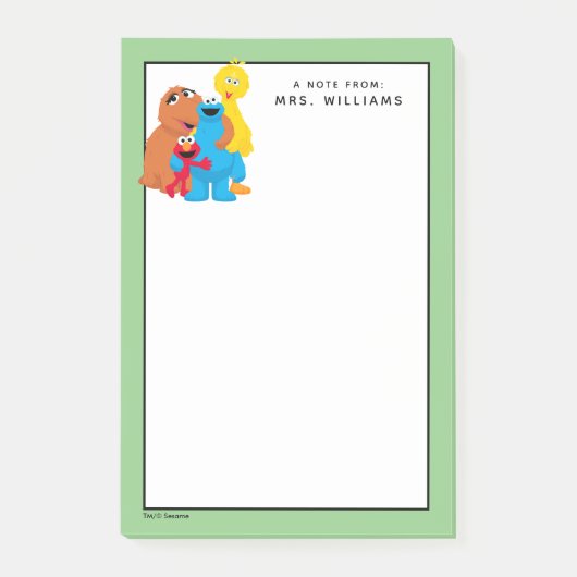 Sesamstraße | Group Hug | Name hinzufügen Post-it Klebezettel (Vorderseite)