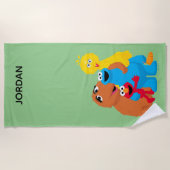 Sesamstraße | Group Hug | Name hinzufügen Strandtuch (Vorderseite)