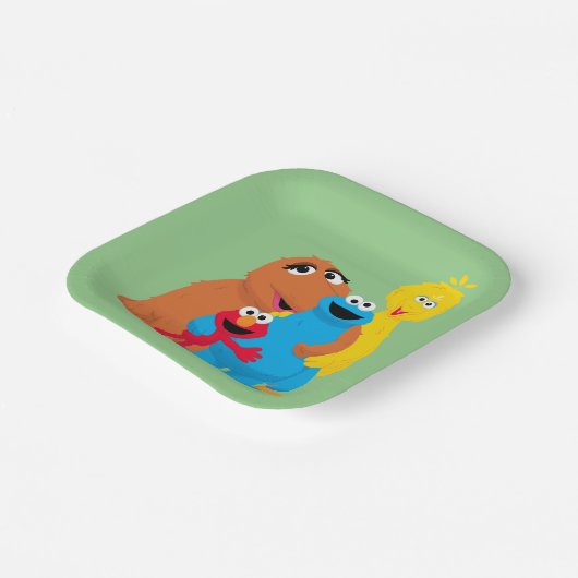 Sesamstraße | Group Hug Pappteller (Gewinkelt)