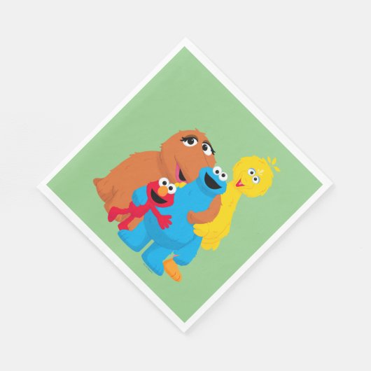 Sesamstraße | Group Hug Serviette (Ecke)
