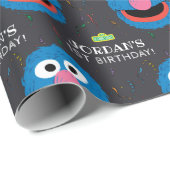 Sesamstraße | Grover Birthday Chalkboard Geschenkpapier (Rolleneckpunkt)