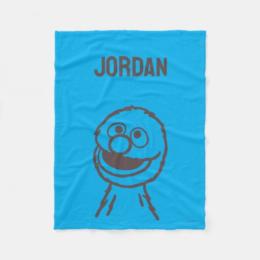 Sesamstraße | Grover Bright | Name hinzufügen Fleecedecke (Vorderseite)