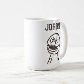 Sesamstraße | Grover Bright | Name hinzufügen Kaffeetasse (VorderseiteRechts)