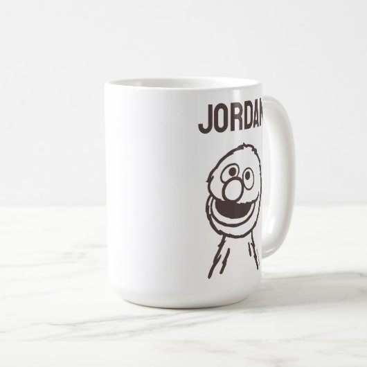 Sesamstraße | Grover Bright | Name hinzufügen Kaffeetasse (VorderseiteRechts)