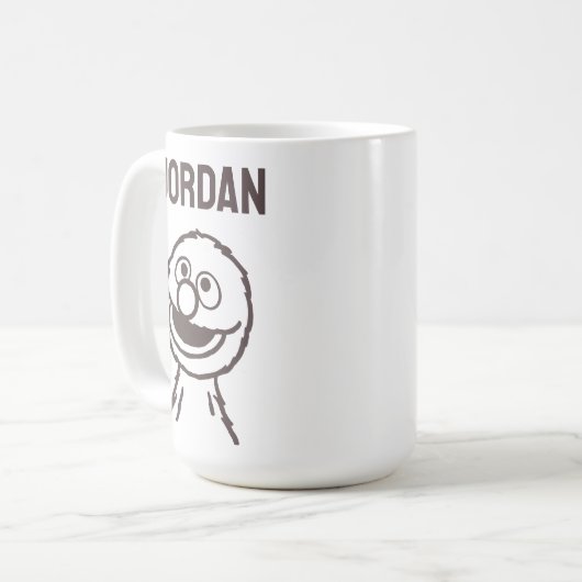 Sesamstraße | Grover Bright | Name hinzufügen Kaffeetasse (Vorderseite Links)