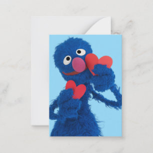 Sesamstraße   Grover Valentinstag Herzen Mitteilungskarte