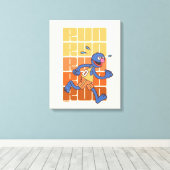 Sesamstraße | Grovers Runs Leinwanddruck (Insitu (Holzboden))