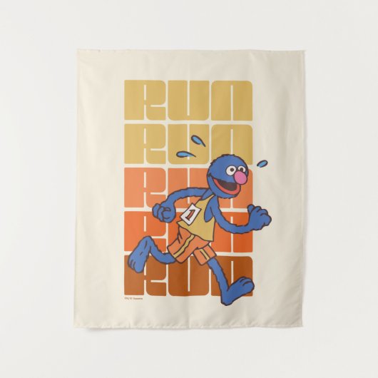 Sesamstraße | Grovers Runs Wandteppich (Vorderseite)